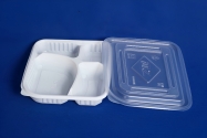 American white four-compartment lunch box AW